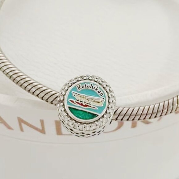 Pandora Ketchikan Travel Alaska Exclusive Dangle Charm My Heart Chicago Pendant - Picture 1 of 3